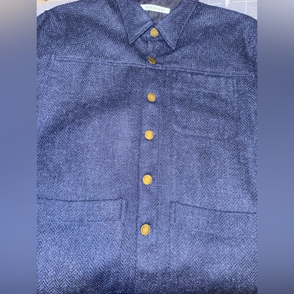 BROOKLYN TAILORS woven wool button down size 5 worn 2x men sizing - Picture 5 of 7